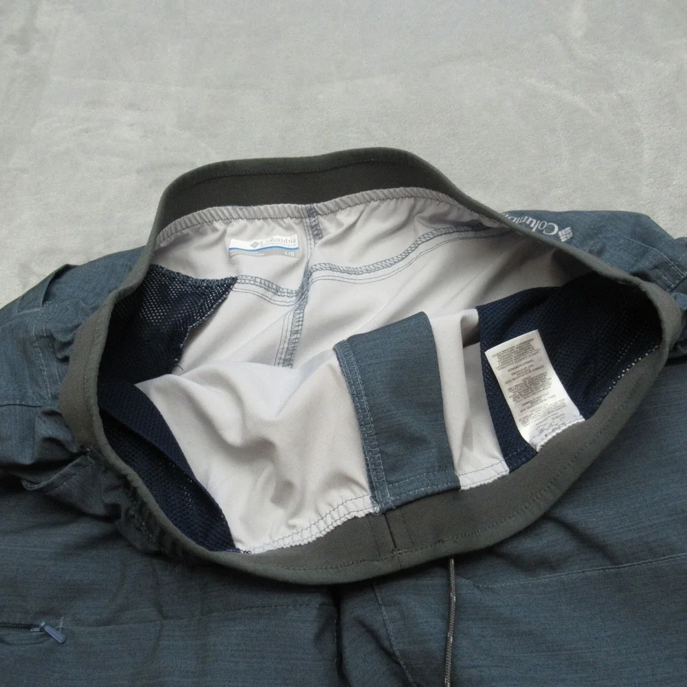 Columbia Shorts Mens Large Sea Blue‎ Pockets Elastic Drawstring Waist Swim Board